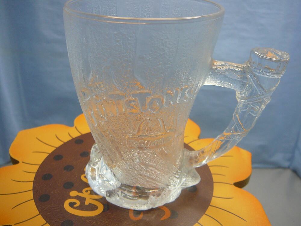 Vintage The Flintstones 1993 McDonalds Collectbles Mammoth Mugs Made in France